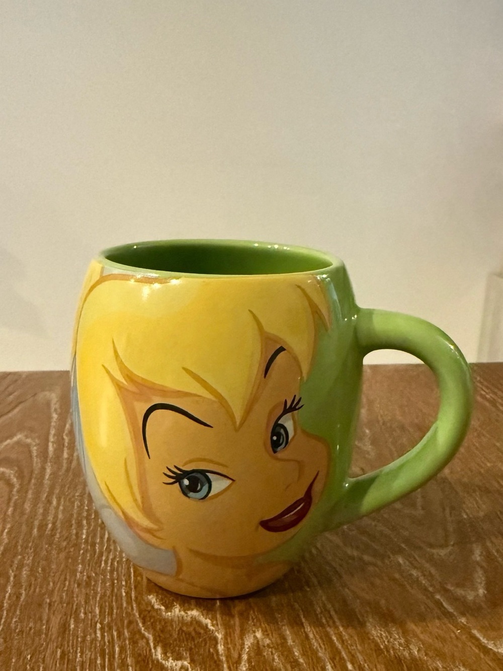 Vintage Disney Parks Tinker Bell Green “Dream” Ceramic Mug Authentic Original
